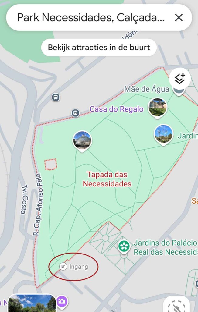 entrance south tapada das necessidades